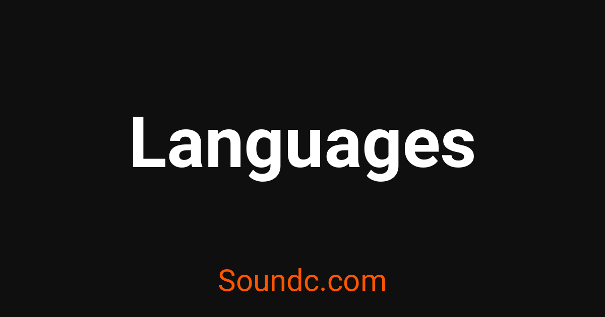 Sound Language Con Languages - Soundc